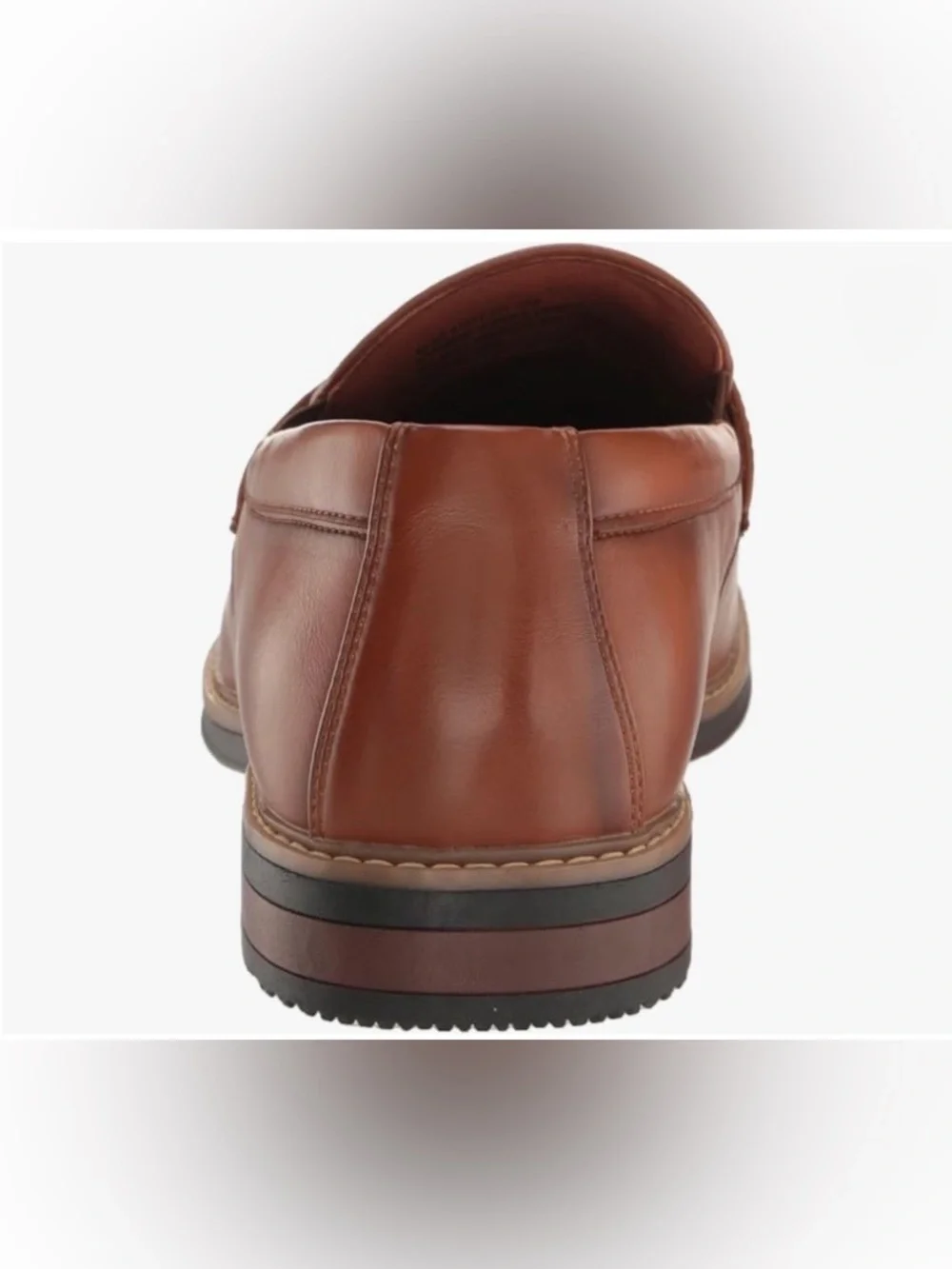 Nunn Bush Men's Cognac Leather Slip-On Loafers Size 8.5W